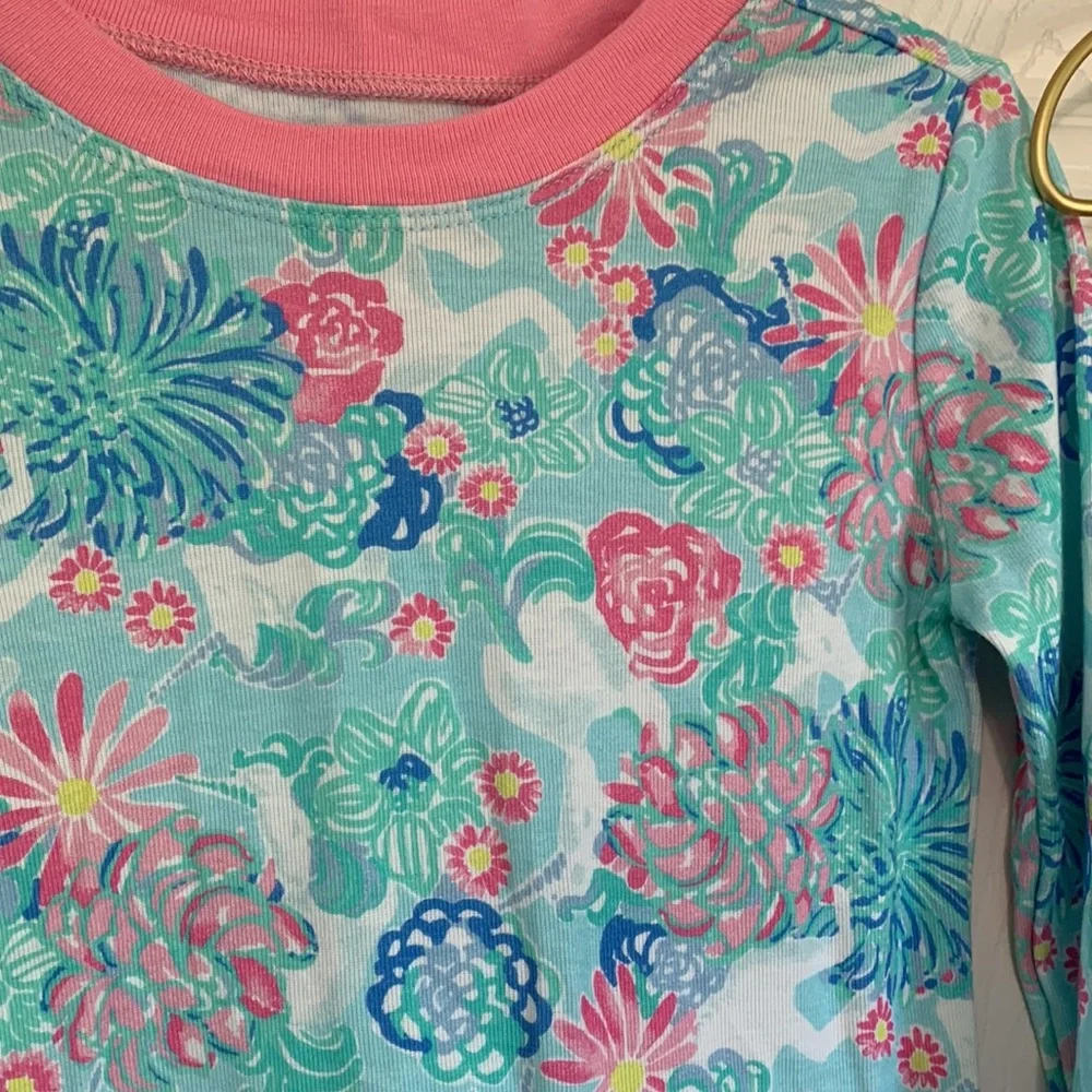 Pottery Barn Kids X Lilly Pulitzer Unicorn Pajama Set - Picture 6 of 8